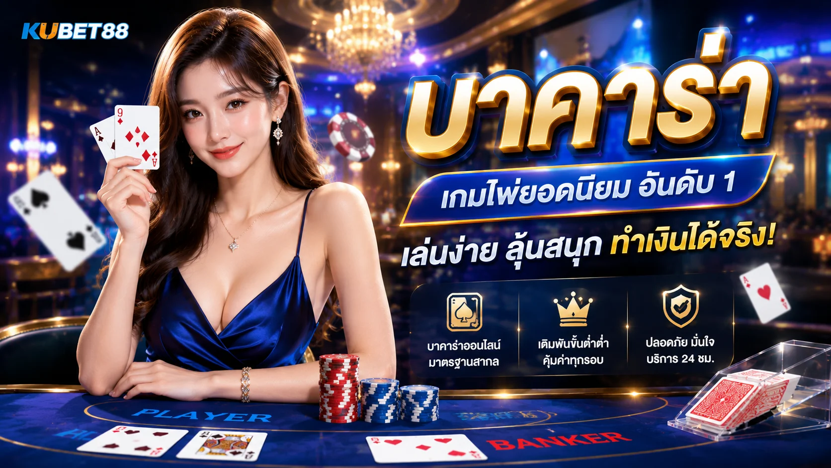 บาคาร่า คืออะไร ทำความเข้าใจกติกา การนับแต้ม และรูปแบบการเล่น