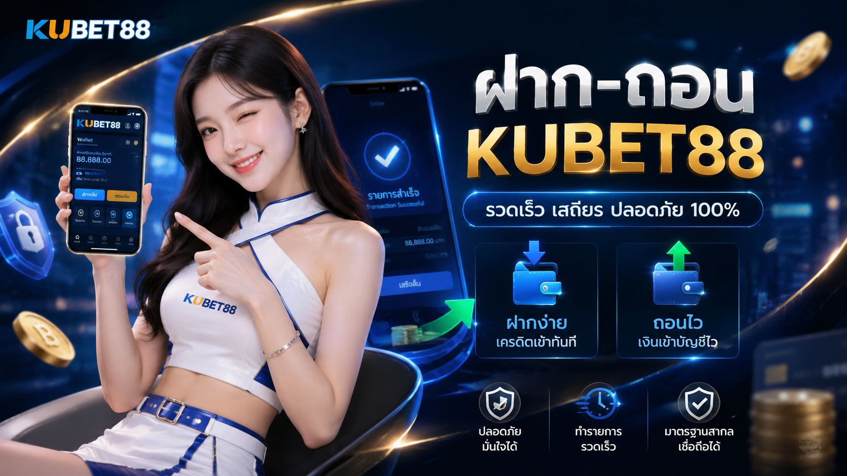 ฝากถอน KUBET 88