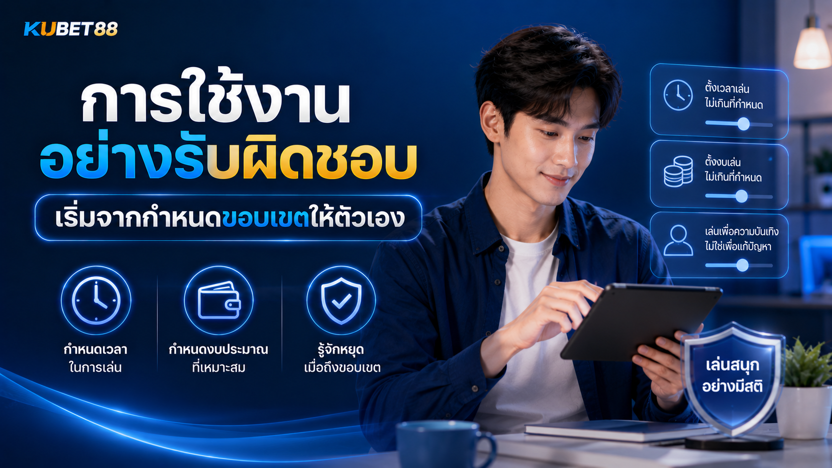 การใช้งานอย่างรับผิดชอบ KUBET88 พร้อมแนวทางกำหนดเวลาและงบประมาณให้ตัวเอง